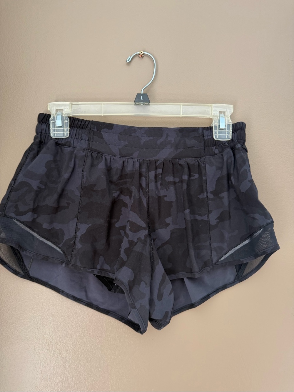 Lululemon Black Camo Hotty Hot Shorts